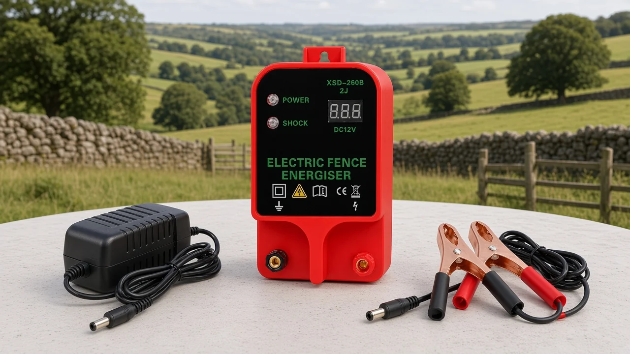 Comparison of mains-powered and 12V battery electric fence energiser setups on a UK smallholding